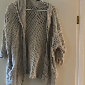 Eddie Bauer oatmeal colored cardigan. Size M